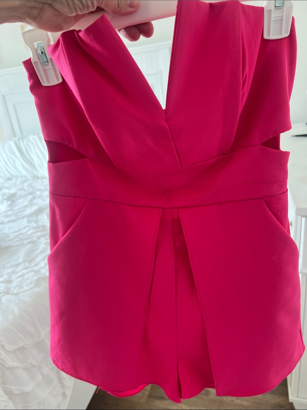 Luxxel Hot Pink Strapless Romper